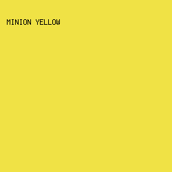 F0E245 - Minion Yellow color image preview