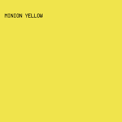 F0E44C - Minion Yellow color image preview