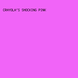 F164F8 - Crayola's Shocking Pink color image preview