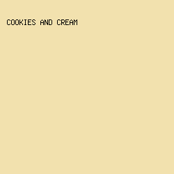 F2E1AE - Cookies And Cream color image preview