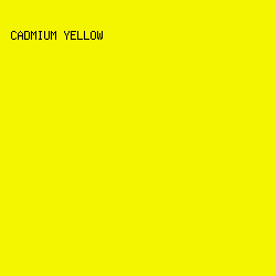 F4F600 - Cadmium Yellow color image preview