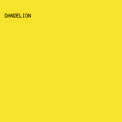 F6E32B - Dandelion color image preview