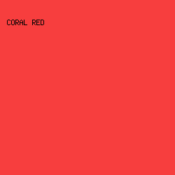 F73E3E - Coral Red color image preview