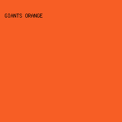 F75E25 - Giants Orange color image preview