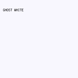 F8F7FE - Ghost White color image preview