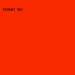 F92900 - Ferrari Red color image preview