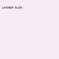 F9EBF2 - Lavender Blush color image preview