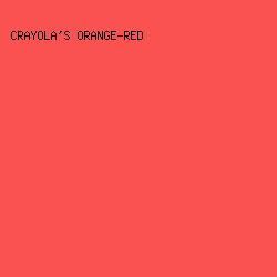 FA5151 - Crayola's Orange-Red color image preview