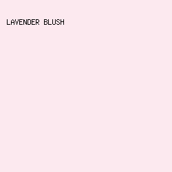 FCE9EF - Lavender Blush color image preview