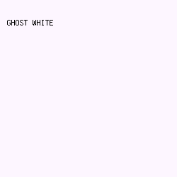 FDF6FF - Ghost White color image preview