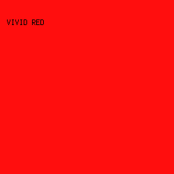 FF0E0E - Vivid Red color image preview