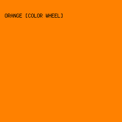 FF8100 - Orange [Color Wheel] color image preview