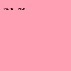 FFA0B5 - Amaranth Pink color image preview