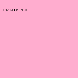 FFADCF - Lavender Pink color image preview