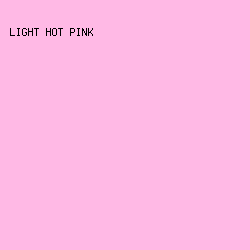 FFB9E5 - Light Hot Pink color image preview