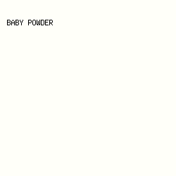 FFFFF9 - Baby Powder color image preview