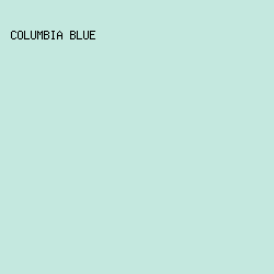 c4e8df - Columbia Blue color image preview