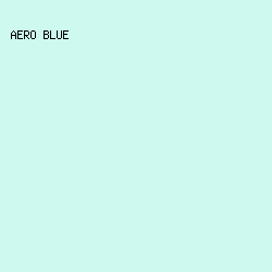cef9ee - Aero Blue color image preview