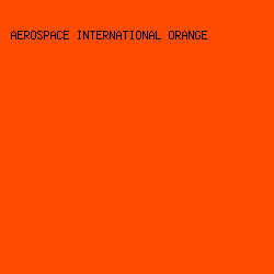 FE4B00 - Aerospace International Orange color image preview
