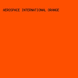 FE4E00 - Aerospace International Orange color image preview