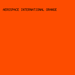 fd4c00 - Aerospace International Orange color image preview