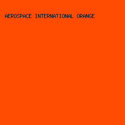 ff4a00 - Aerospace International Orange color image preview