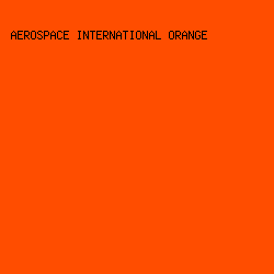 ff4d00 - Aerospace International Orange color image preview
