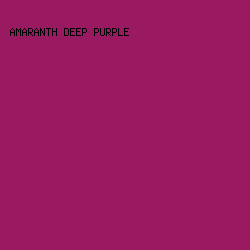 9A1A62 - Amaranth Deep Purple color image preview