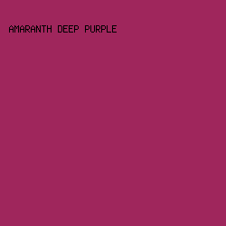 9F265C - Amaranth Deep Purple color image preview
