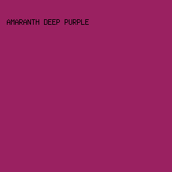 9a2161 - Amaranth Deep Purple color image preview