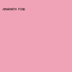 F0A3B7 - Amaranth Pink color image preview