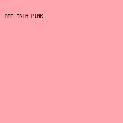 FFA6AF - Amaranth Pink color image preview