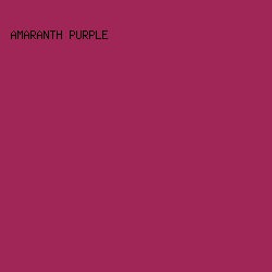 9F2656 - Amaranth Purple color image preview