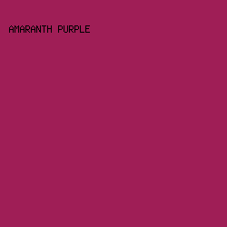 9f1e56 - Amaranth Purple color image preview