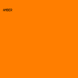 FF7E00 - Amber color image preview