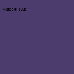 4C3C6E - American Blue color image preview