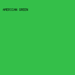 34BF49 - American Green color image preview