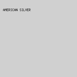 D0D0D0 - American Silver color image preview