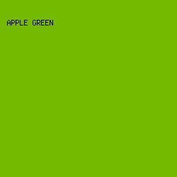 73ba00 - Apple Green color image preview
