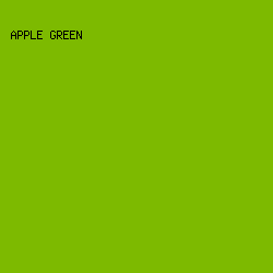 7DBA00 - Apple Green color image preview