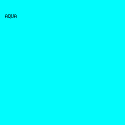 00FCFD - Aqua color image preview