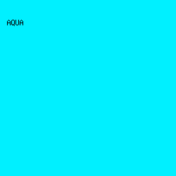 00f0ff - Aqua color image preview