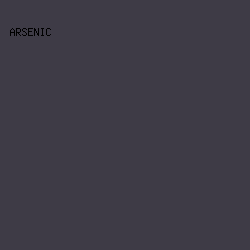 3E3B46 - Arsenic color image preview