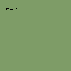 7E9C67 - Asparagus color image preview