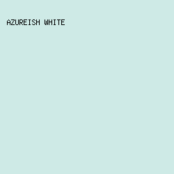 CEEAE6 - Azureish White color image preview