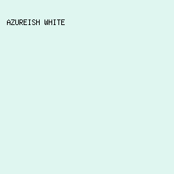 DFF6F0 - Azureish White color image preview