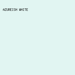 E1F5F2 - Azureish White color image preview