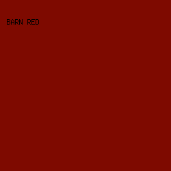 7E0A00 - Barn Red color image preview