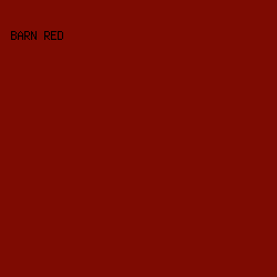 7E0B02 - Barn Red color image preview