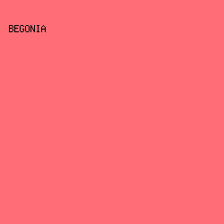 FF6E77 - Begonia color image preview